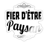 Spreadshirt Fier D'être Paysan Patrimoine Agricole Autocollant Sticker, 10 x 10 cm, blanc brillant