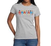 Spreadshirt Figurines Playmobil Memories T Shirt Femme, S, Gris chiné