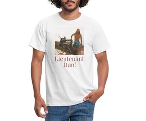 Spreadshirt Forrest Gump Lieutenant Dan T Shirt Homme, XL, Blanc