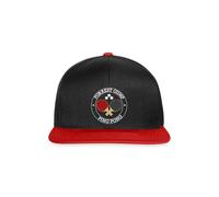 Spreadshirt Forrest Gump Ping Pong God Blanc Casquette Snapback, Taille Unique, Noir/Rouge