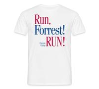 Spreadshirt Forrest Gump Run Forrest Run T Shirt Homme, L, Blanc