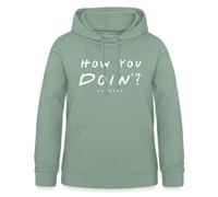 Spreadshirt Friends Comment Ça Va Sweat À Capuche Femme, XXL, Vert-de-Gris