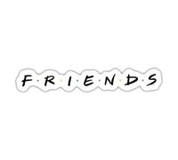 Spreadshirt Friends Logo Série Télévisée Autocollant Sticker, 10 x 10 cm, blanc mat