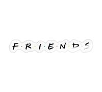 Spreadshirt Friends Logo Série Télévisée Autocollant Sticker, 10 x 10 cm, brillant transparent