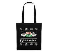 Spreadshirt Friends Pull Moche De Noël Central Perk Tote Bag, taille unique, noir