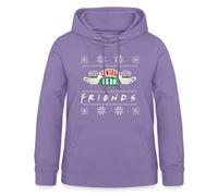 Spreadshirt Friends Pull Moche De Noël Central Perk Ugly Christmas Sweater Sweat À Capuche Femme, XL, Lavande