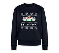Spreadshirt Friends Pull Moche De Noël Central Perk Ugly Christmas Sweater Sweat Femme, M, Bleu Marine