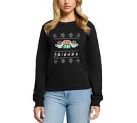 Spreadshirt Friends Pull Moche De Noël Central Perk Ugly Christmas Sweater Sweat Femme, M, Noir