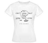 Spreadshirt Friends They Don't Know ls Ne Savent Pas.. T-Shirt Femme, S, Blanc
