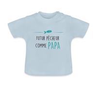 Spreadshirt Futur Pêcheur comme Papa Cadeau T Shirt Bébé Bio