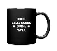 Spreadshirt Future Belle Gosse Comme Tata Cadeau Future Tata Mug Tasse, taille unique, noir