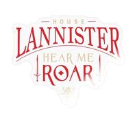 Spreadshirt Game Of Thrones Maison Lannister Autocollant Sticker, 10 x 10 cm, brillant transparent