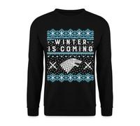 Spreadshirt Game of Thrones Winter is Coming Sweat Unisexe, L, Noir