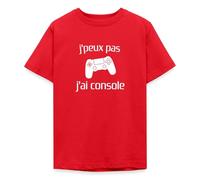 Spreadshirt Gamer J'Peux Pas J'Ai Console Humoristique T Shirt Ado, 152/164 (12-14 Ans), Rouge