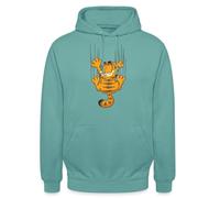 Spreadshirt Garfield Égratignures Éraflure Sweat À Capuche Unisexe, L, Turquoise Pastel