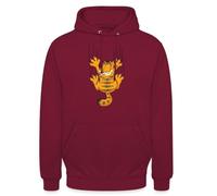 Spreadshirt Garfield Égratignures Éraflure Sweat À Capuche Unisexe, XXL, Bordeaux
