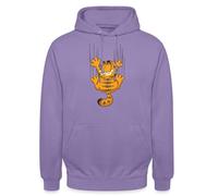 Spreadshirt Garfield Égratignures Éraflure Sweat À Capuche Unisexe, XXL, Lavande