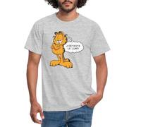 Spreadshirt Garfield J' Déteste Le Lundi Merch T-Shirt Homme, L, Gris chiné