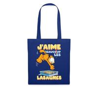 Spreadshirt Garfield J'aime Lasagnes Tote Bag, taille unique, bleu royal
