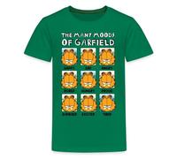 Spreadshirt Garfield Les Nombreuses Humeurs De Garfield T-Shirt Premium Ado, 158/164 (12 Ans), Vert
