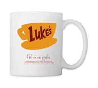 Spreadshirt Gilmore Girls Logo Luke’s Diner Avec Tasse Mug Blanc, taille unique, blanc