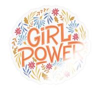 Spreadshirt Girl Power Cadeau Féministe Féminisme Autocollant Sticker, 10 x 10 cm, brillant transparent
