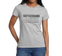 Spreadshirt Gottverdammi Alsace Cadeau Humour T Shirt Femme, M, Gris chiné