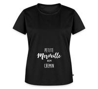 Spreadshirt Grossesse Enceinte Petite Merveille en Chemin T Shirt Femme Premium, M, Noir
