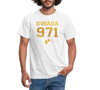 Spreadshirt Gwada Guadeloupe 971 Île T-Shirt Homme, S, Blanc