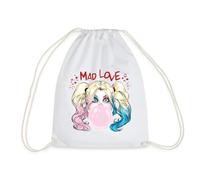 Spreadshirt Harley Quinn Amour Fou Sac À Dos Cordon, taille unique, blanc