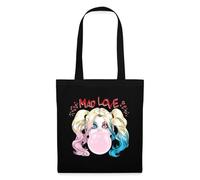 Spreadshirt Harley Quinn Amour Fou Sac En Tissu, taille unique, noir