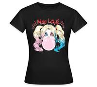 Spreadshirt Harley Quinn Amour Fou T Shirt Femme, M, Noir