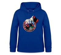 Spreadshirt Harley Quinn Joker DC Comics Puddin' Vilaine Cool Sweat À Capuche Femme, XXL, Bleu Royal
