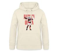 Spreadshirt Harley Quinn Marteau Mignonne et Folle Harleen Frances Quinzel Sweat À Capuche Femme, XL, Vanille