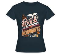 Spreadshirt Harry Potter Back to Hogwarts T Shirt Femme, S, Marine