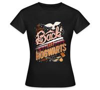 Spreadshirt Harry Potter Back to Hogwarts T Shirt Femme, XXL, Noir