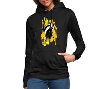 Spreadshirt Harry Potter Blaireau Poufsouffle/Hufflepuff Sweat À Capuche Femme, S, Noir