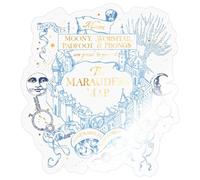 Spreadshirt Harry Potter Carte Du Maraudeur - Hogwarts Poudlard Autocollant Sticker, 10 x 10 cm, brillant transparent