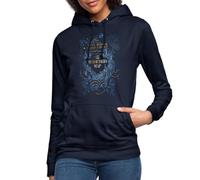 Spreadshirt Harry Potter Carte du Maraudeur - Hogwarts/Poudlard - Marque Officielle Sweat À Capuche Femme, M, Marine