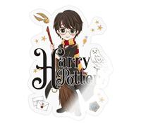Spreadshirt Harry Potter Chibi Hedwige Nimbus Quidditch Gryffondor Gryffindor Autocollant/Sticker, 10 x 10 cm, brillant transparent