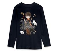 Spreadshirt Harry Potter Chibi Hedwige Nimbus Quidditch Gryffondor Gryffindor T-Shirt Manches Longues Ado Premium, 158/164 (12 Ans), Bleu Marine