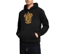 Spreadshirt Harry Potter Emblème Gryffindor Poudlard Gryffondor Sweat À Capuche Premium Homme, L, Noir