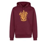 Spreadshirt Harry Potter Emblème Gryffindor Poudlard Gryffondor Sweat À Capuche Premium Homme, S, Bourgogne
