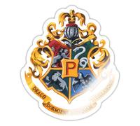 Spreadshirt Harry Potter Emblème Hogwarts/Poudlard Peinture Autocollant/Sticker, 10 x 10 cm, blanc brillant