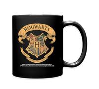 Spreadshirt Harry Potter Emblème Hogwarts/Poudlard Vintage Marque Officielle Mug Tasse, taille unique, noir