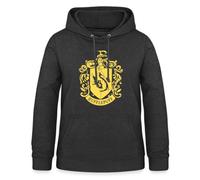 Spreadshirt Harry Potter Emblème Hufflepuff/Poufsouffle - Hogwarts/Poudlard Sweat À Capuche Femme, XL, Charbon