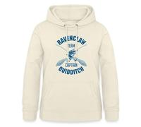 Spreadshirt Harry Potter Emblème Serdaigle Quidditch Team Captain Ravenclaw Sweat À Capuche Femme, L, Vanille
