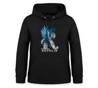 Spreadshirt Harry Potter Emblème Serdaigle/Ravenclaw Monochrome Sweat À Capuche Femme, XXL, Noir