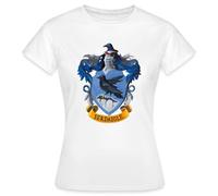 Spreadshirt Harry Potter Emblème Serdaigle/Ravenclaw Peinture T Shirt Femme, S, Blanc