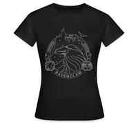 Spreadshirt Harry Potter Emblème Serdaigle Ravenclaw T Shirt Femme, M, Noir